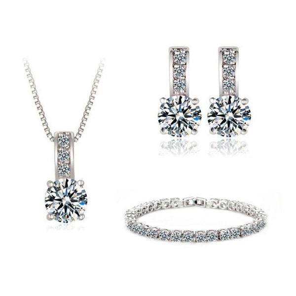 NASSARIUS BIELA ZLATÁ SADA SVADOBNÁ GUĽA SWAROVSKI