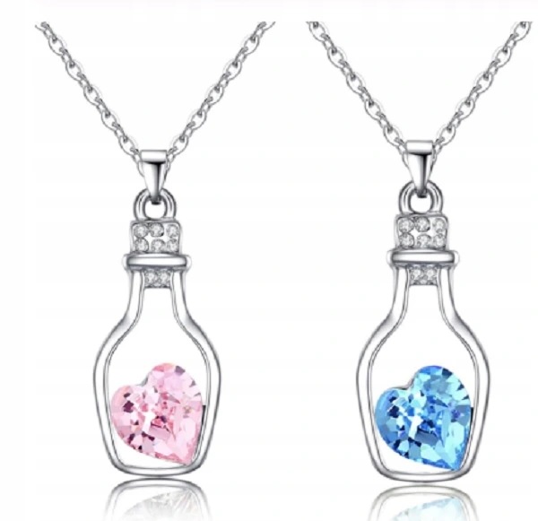 NÁHRDELNÍK 2 NAJLEPŠÍ PRIATELIA SRDCE BFF CRYSTALS