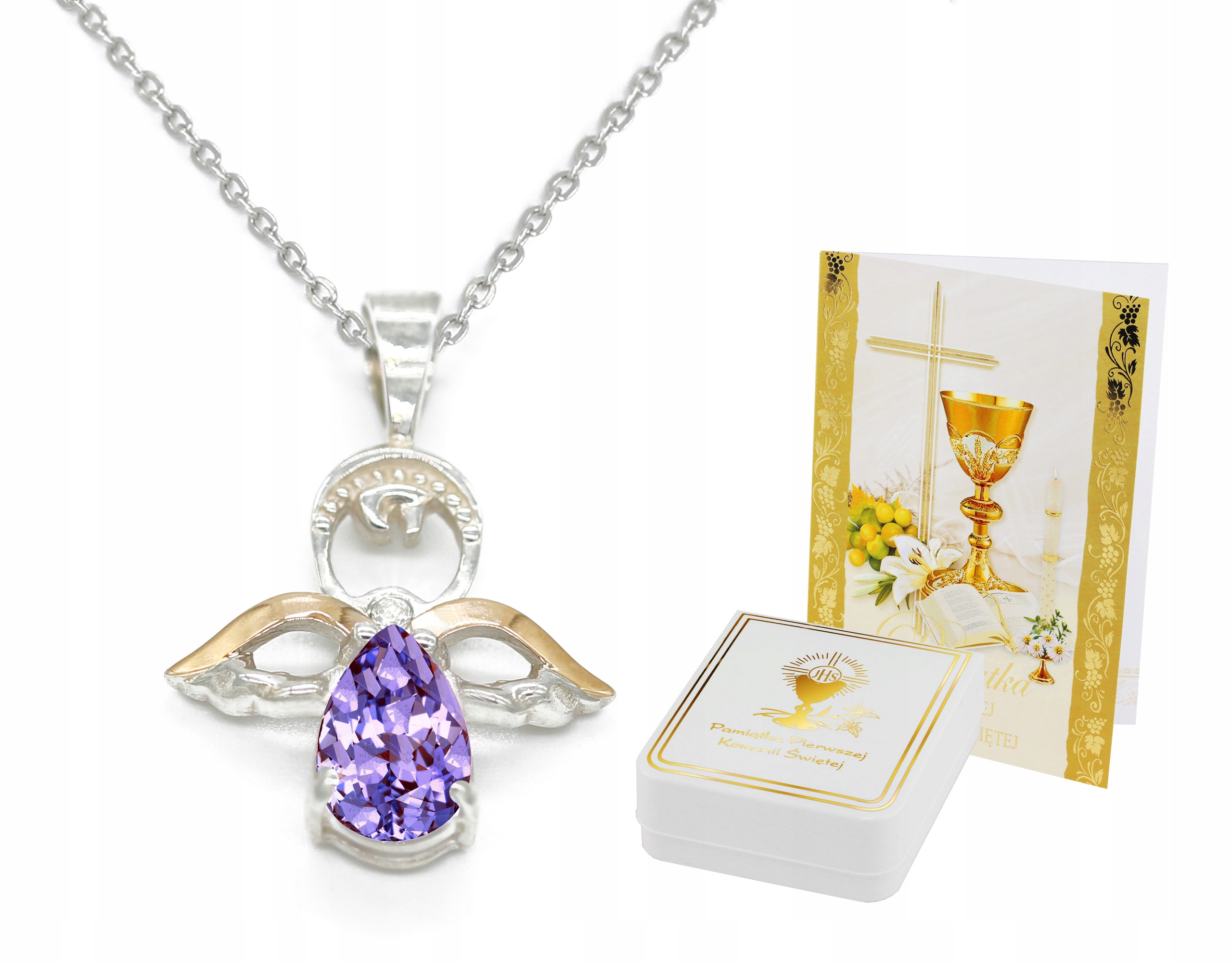 NÁHRDELNÍK ANGEL VENUS S DARČEKOM SWAROWSKI GOLD 585