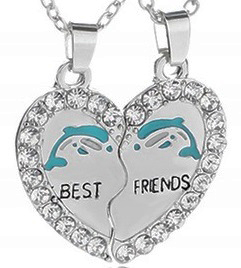2 PRIATELIA DOLPHINOVÝ NÁHRDELNÍK BFF B318