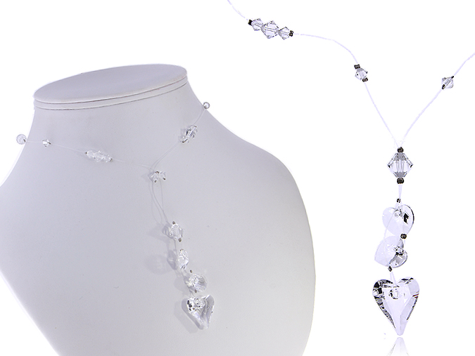 NÁHRDELNÍK SRDCE TIE SWAROVSKI LgSN413