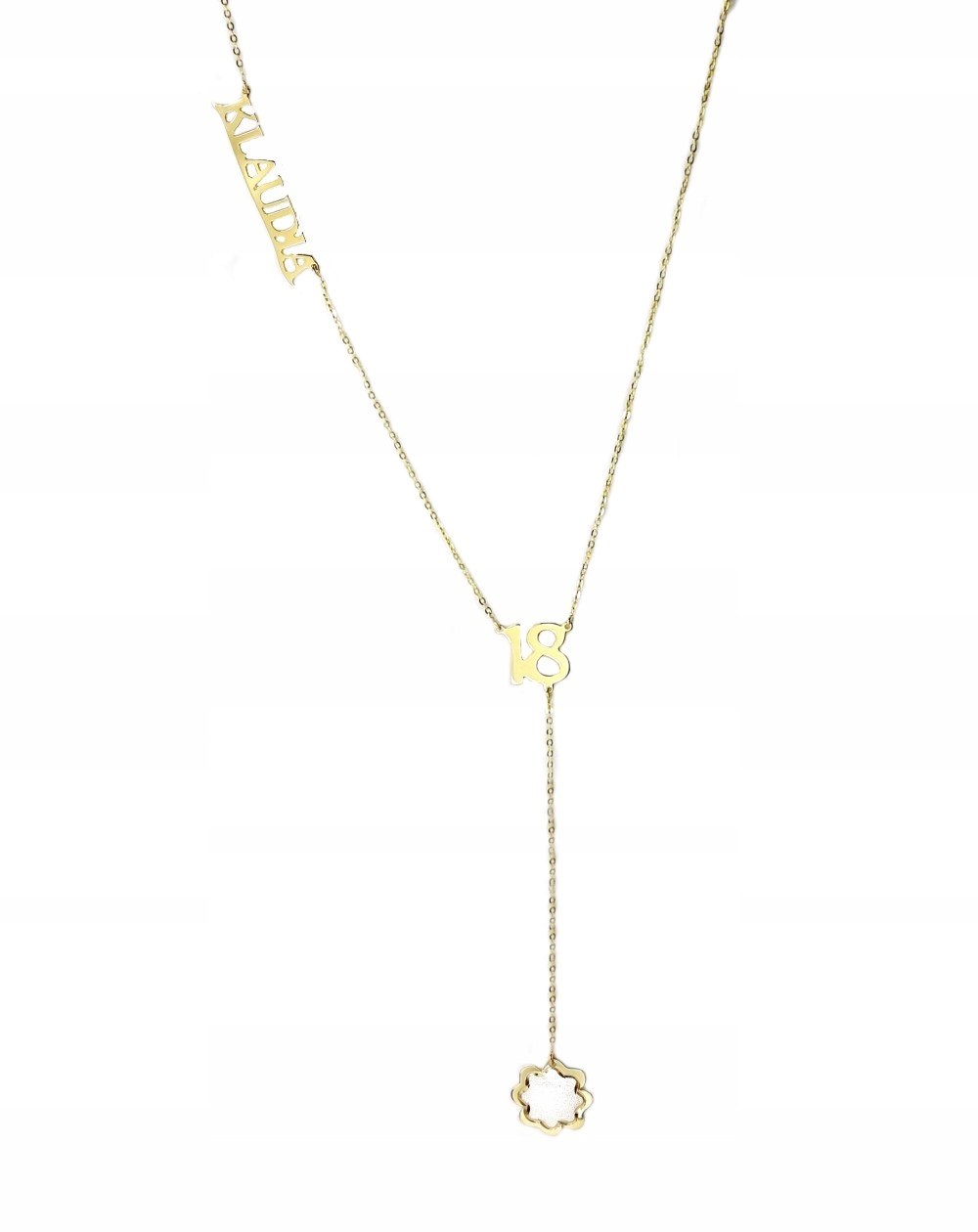 Názov náhrdelníka Clover Počet zlata PR 585 Lucid