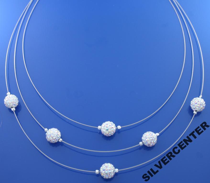 Strieborný náhrdelník, Swarovski