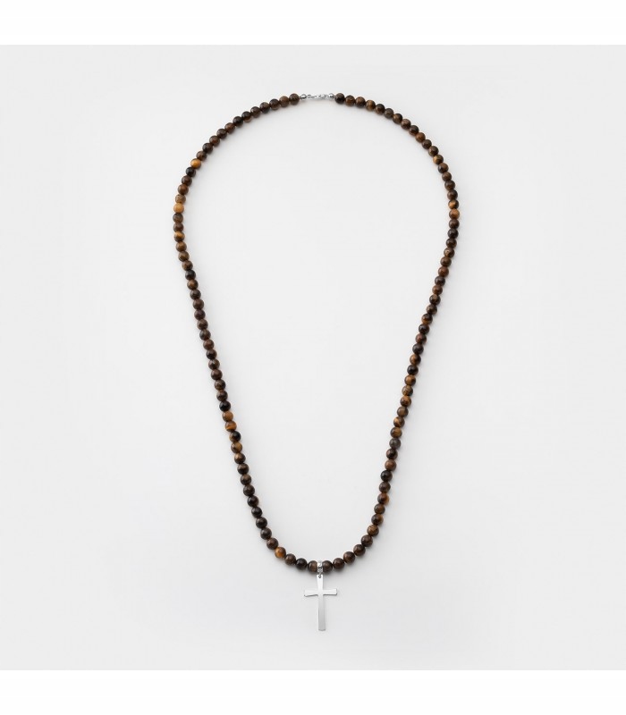 Náhrdelník mužského kríža, Tiger Stone Eye