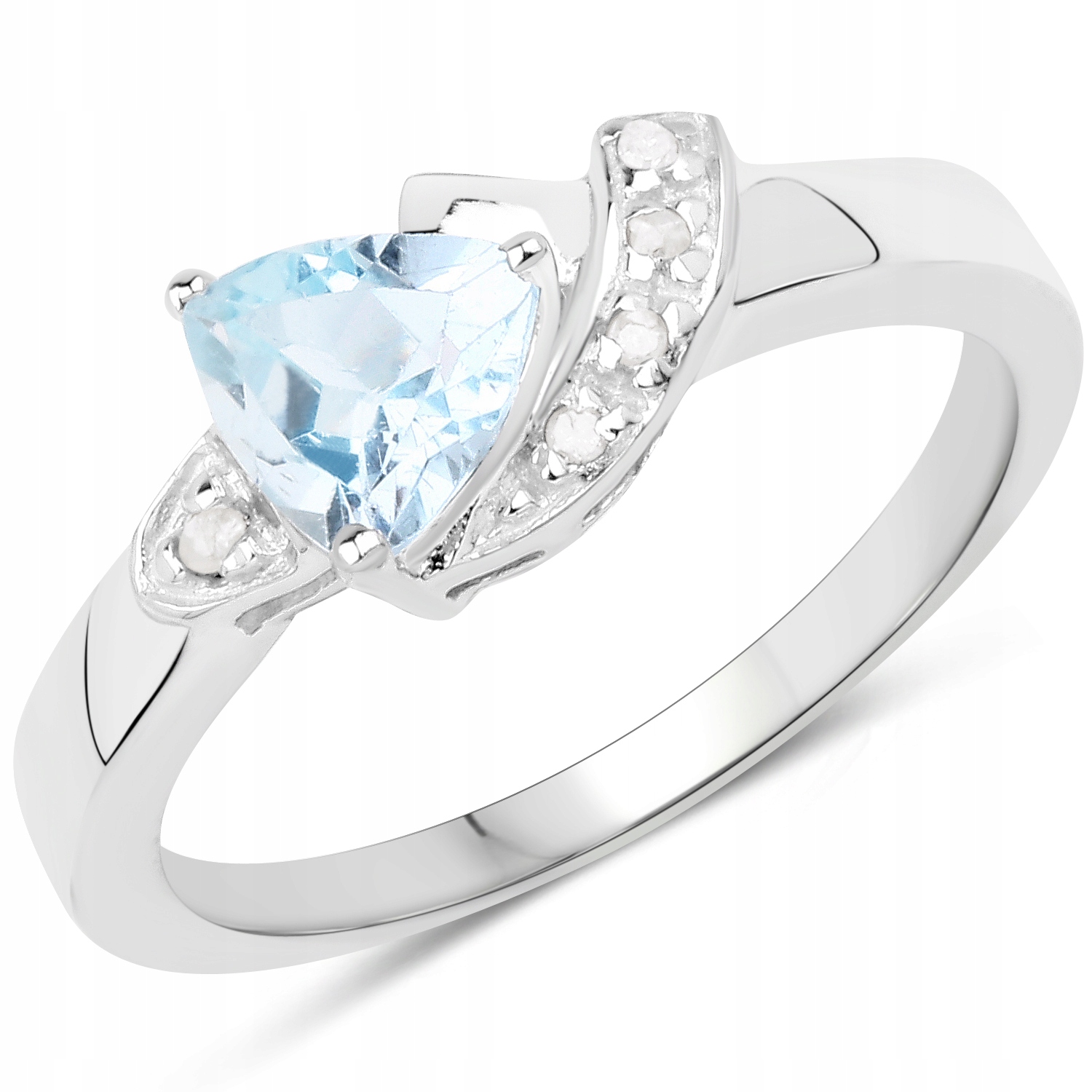 PRÍRODNÉ DIAMANTY STRIEBORNÝ PRSTEŇ TOPAZ