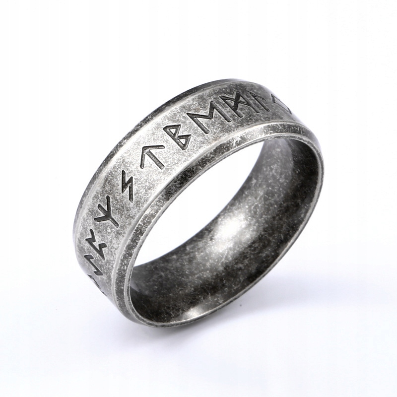Nordický snubný prsteň Signet Wiking Rune + zadarmo! 8 mm