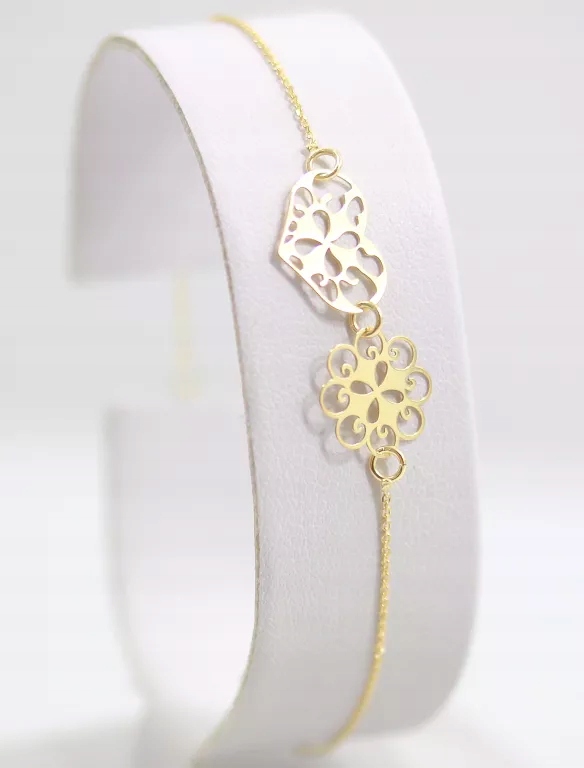 Nový zlatý náramok 333 kvetina Openwork 0,63gr