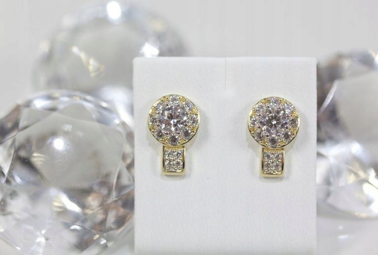 Nové zlaté elegantné náušnice P585 14K 2,88G