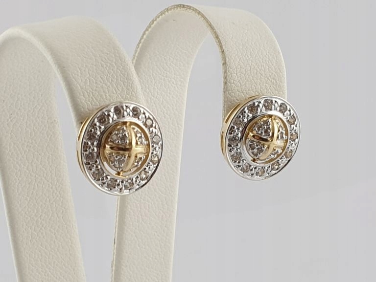 Nové zlaté grécke náušnice Dome 585 14K 3,58G