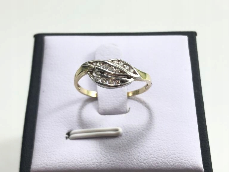 NOVÝ ZLATÝ PRSTEN ZIRCONIA R16 1,65G