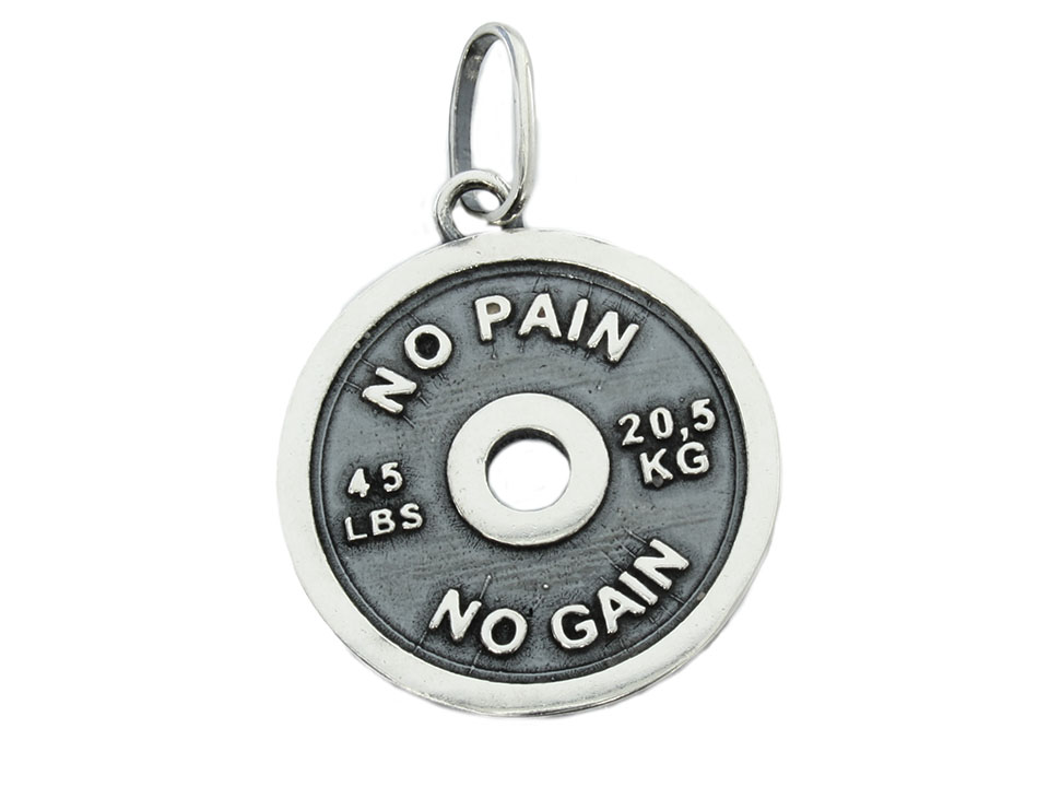 Na darček, Silver Pendant Barbell Weight Disk
