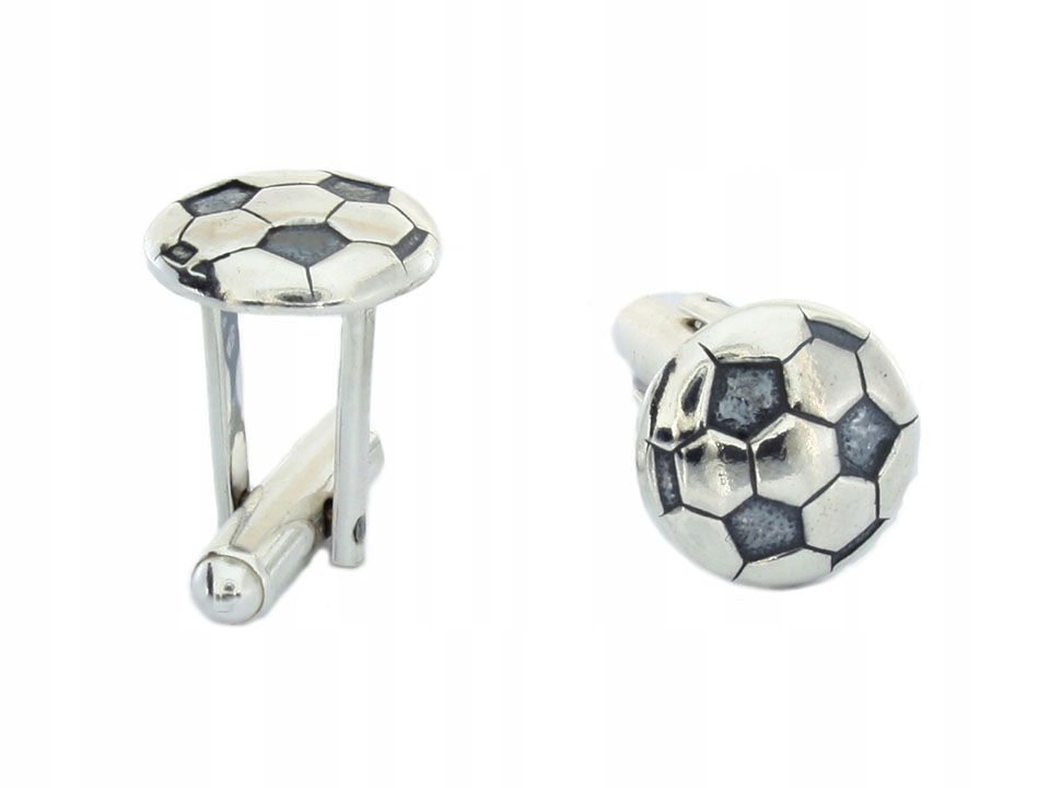 Pre darček Silver 925 Cufflinks Futbal 1