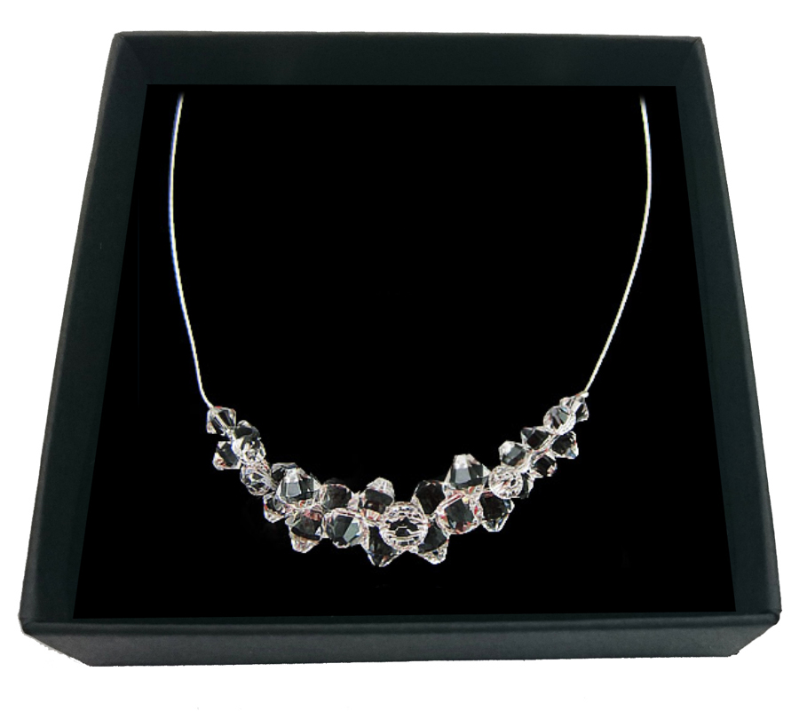 SVADOBNÝ náhrdelník retiazka s kryštálmi SWAROVSKI 617