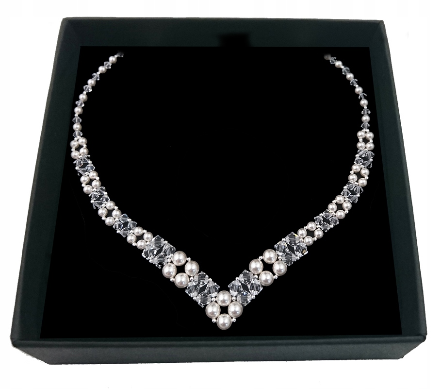 SVADOBNÝ náhrdelník s perlami SWAROVSKI 1657