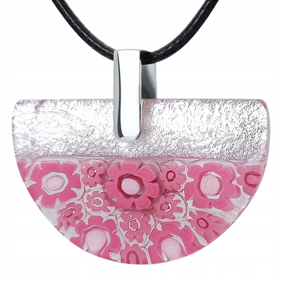 Strieborný benátsky sklenený náhrdelník Murano Silver 925