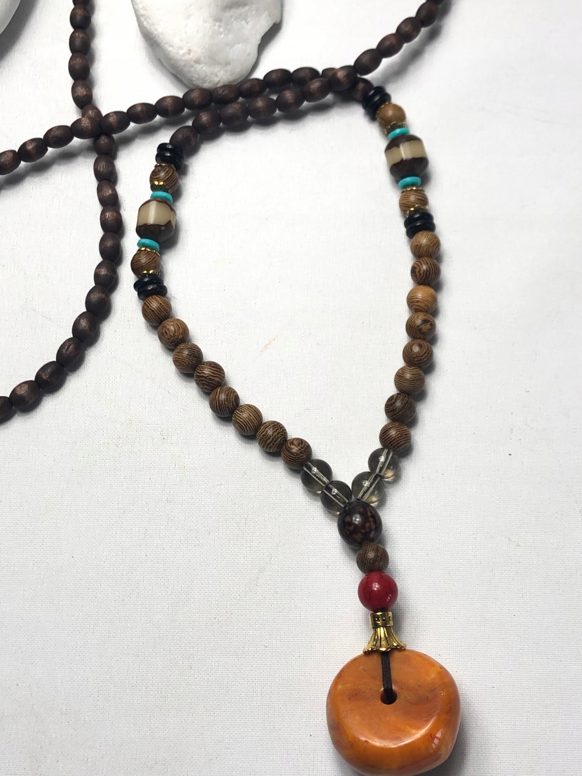 Budhista Mala Tibetský ruženecký náhrdelník