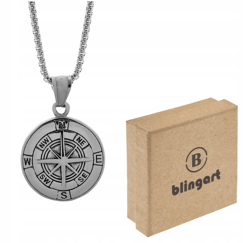 Pánsky náhrdelník Compass Rose Winds Stal 316L