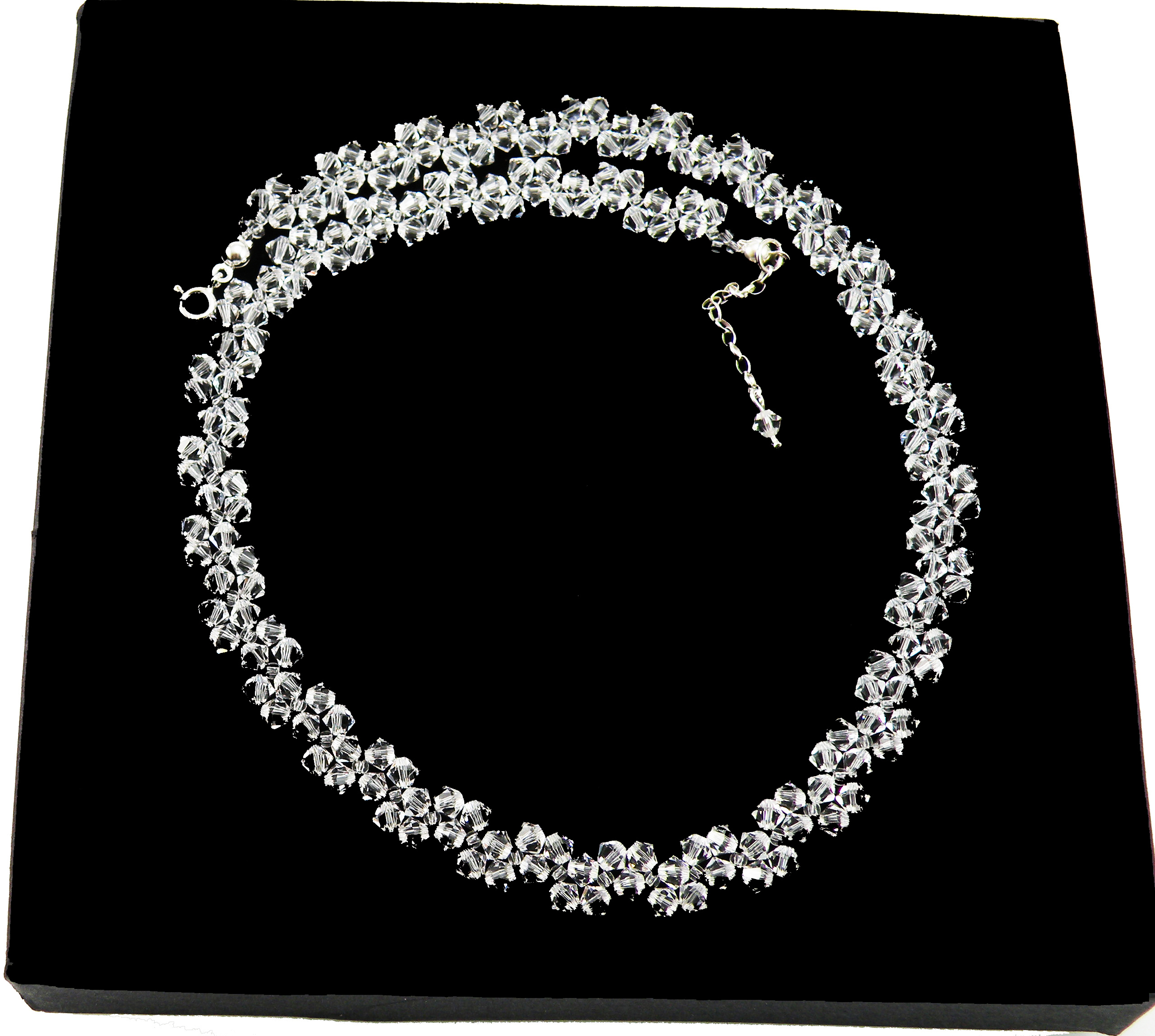 Svadobný náhrdelník s krištáľovými kryštálmi SWAROVSKI