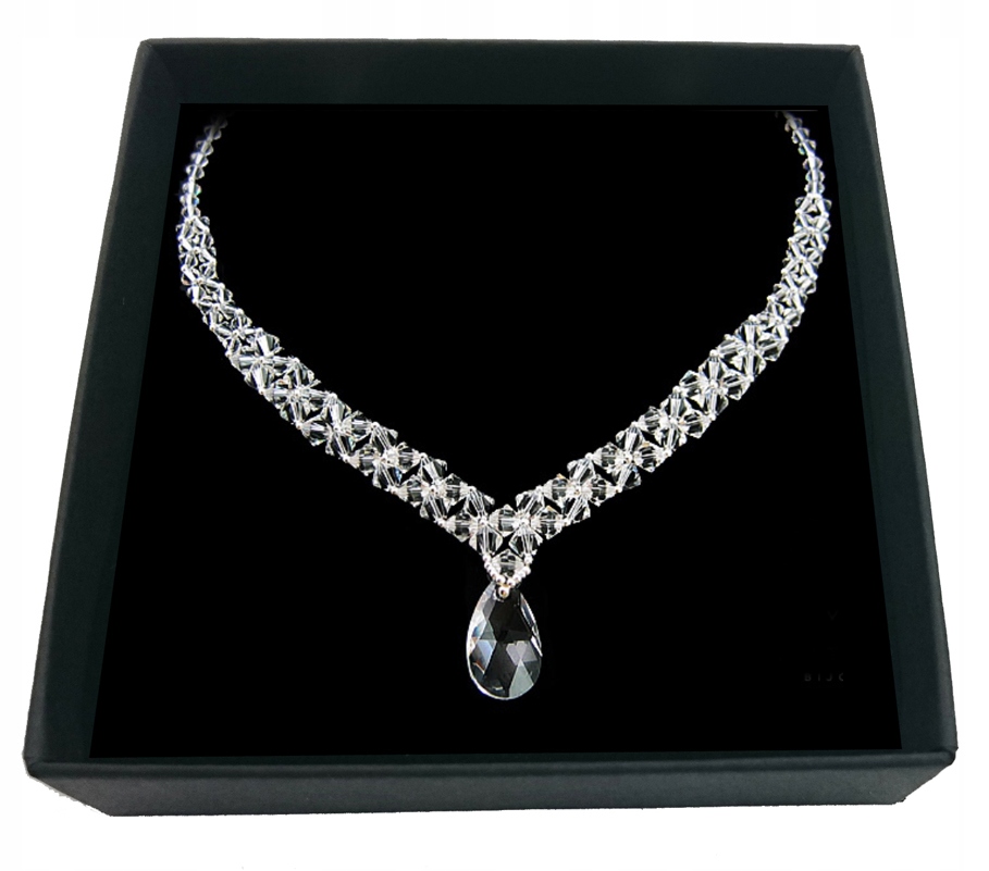 Svadobný náhrdelník s kryštálmi SWAROVSKI 1782