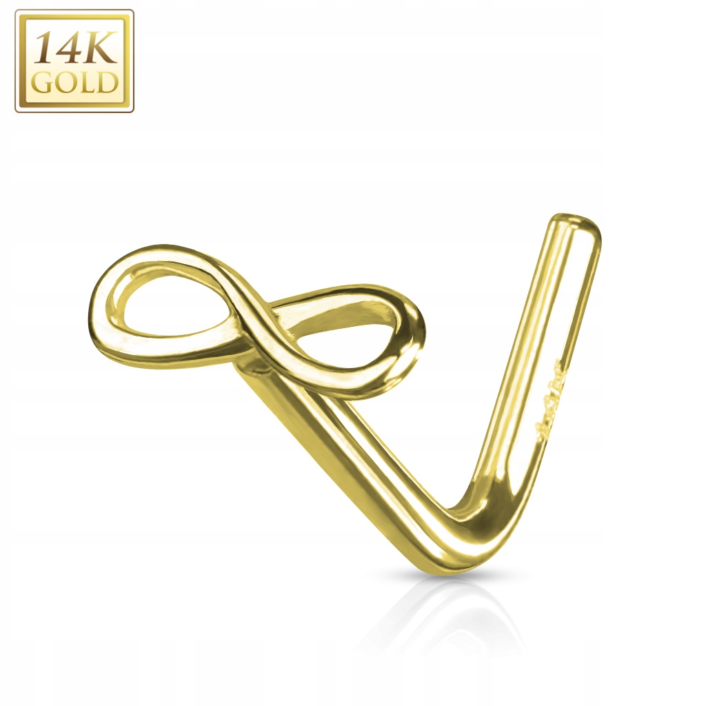 Prsteň do nosa Infinity L 14 karátového zlata