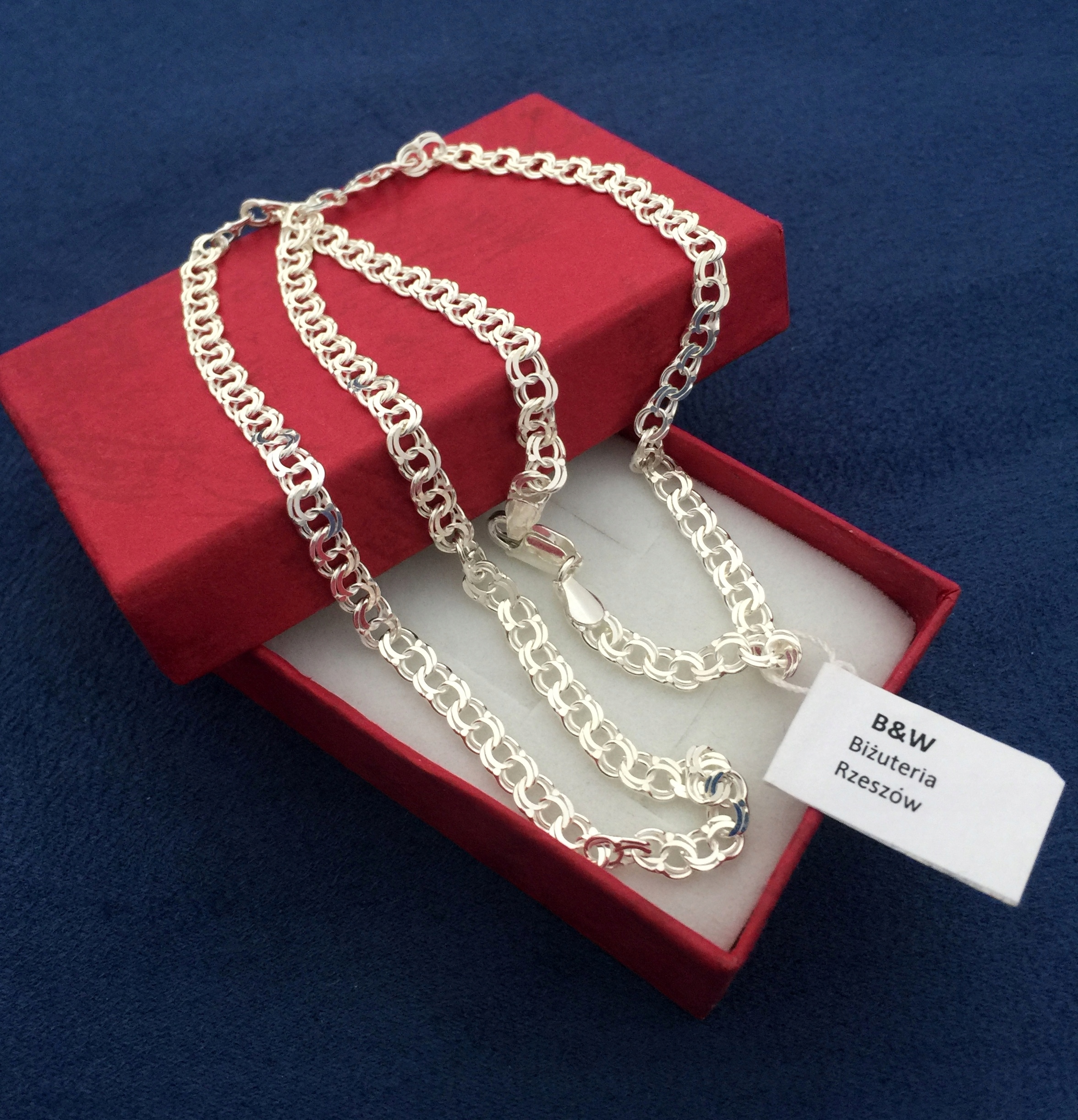 Nový strieborný reťazec Garibaldka 4,3 mm 55 cm 925