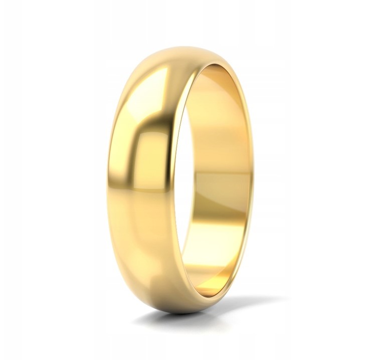 Klasický snubný prsteň so zlatým testom 585 Šírka 4 mm