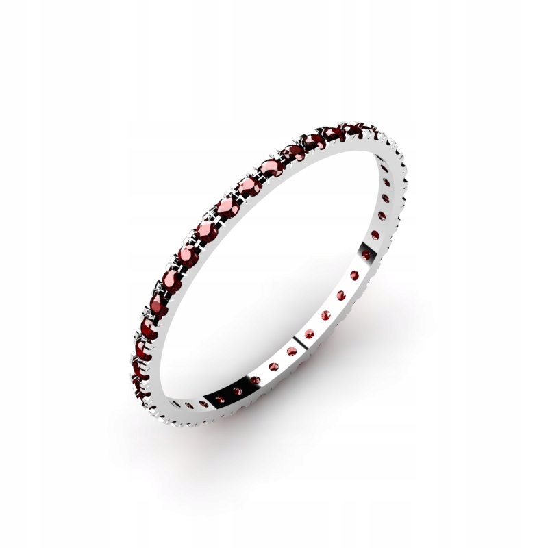 BIELE ZLATÉ PRSTENY MAROON ZIRCONIA