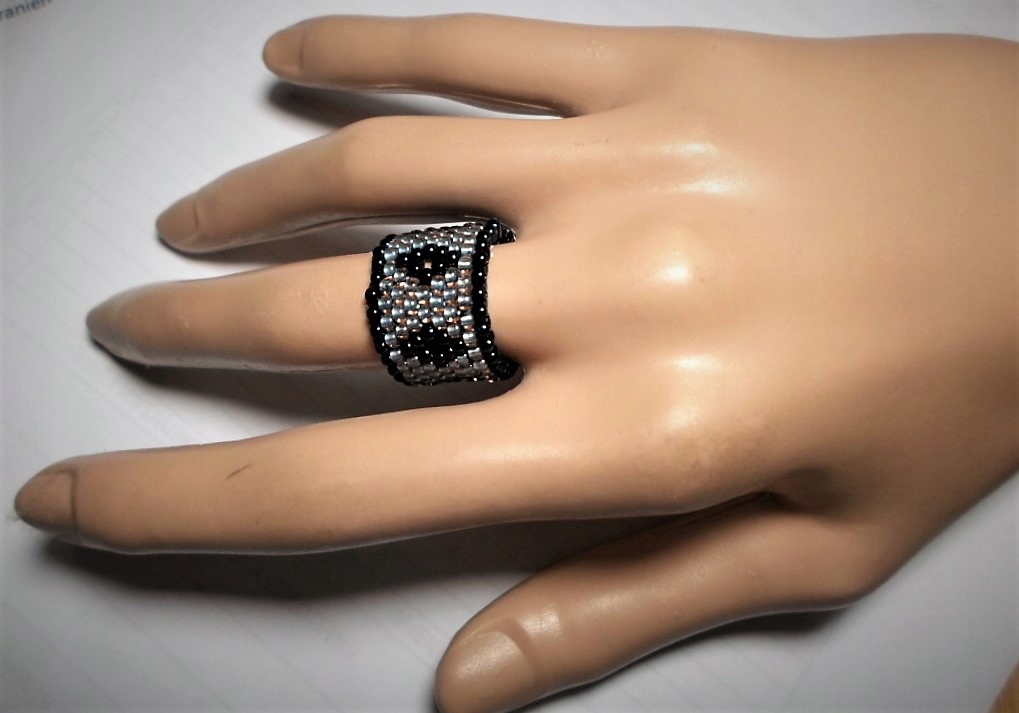 = RING široký strieborný / námornícky, veľkosť 20 *
