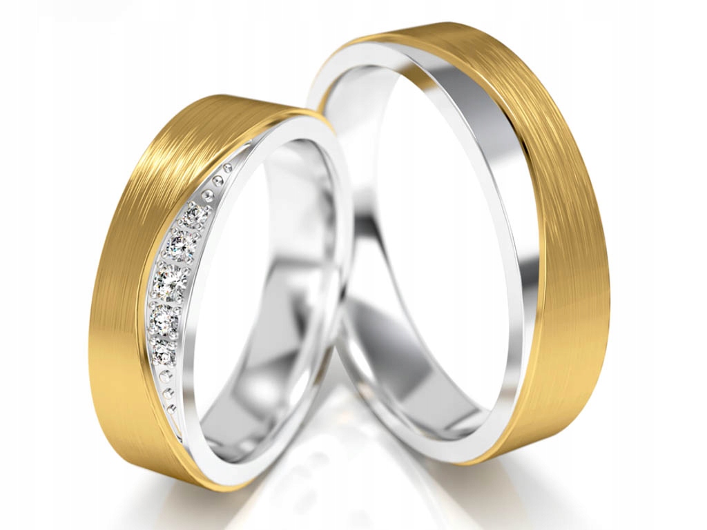 SVADOBNÉ PRSTENE 585 VIACBAREVNÉ 5 MM + 5 ZIRKÓNIA