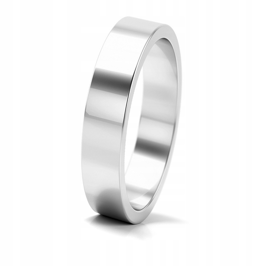 BIELE PLOCHÉ SVADOBNÉ PRSTENE 4,5MM 585 KRP / B