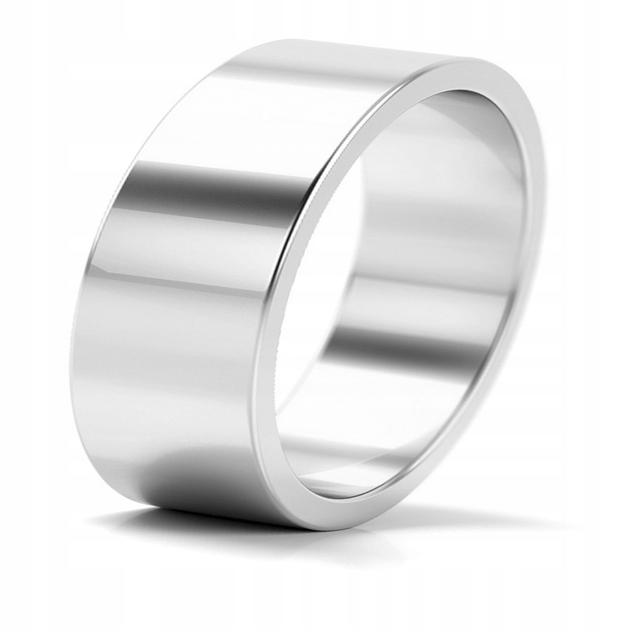 BIELE PLOCHÉ SVADOBNÉ PRSTENE 8MM 585 KRP / B