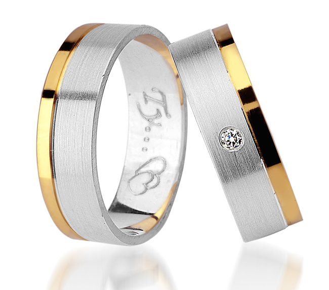 Strieborné zlaté snubné prstene 925 585 Swarovski
