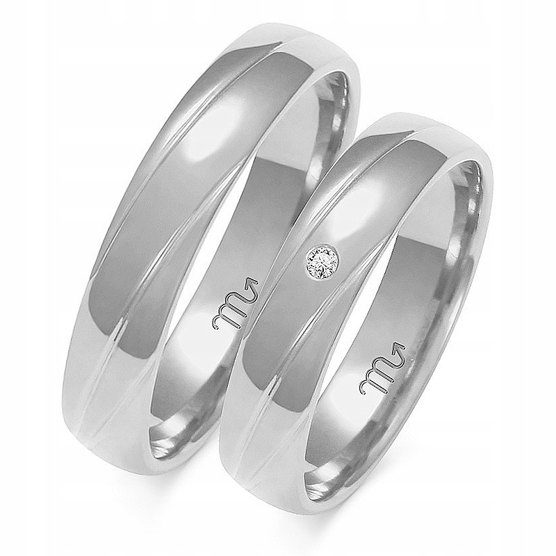 14K ZLATÉ PRSTENY 4,5 mm ZIRCONIA id A-139