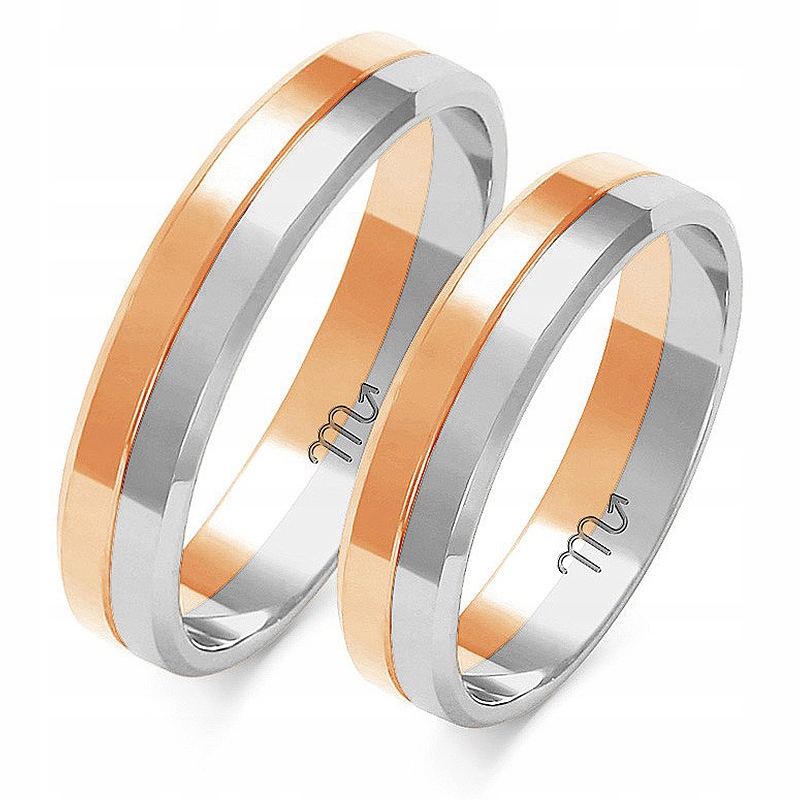 Zlaté svadobné obrúčky 14k 4,5 mm a a-212