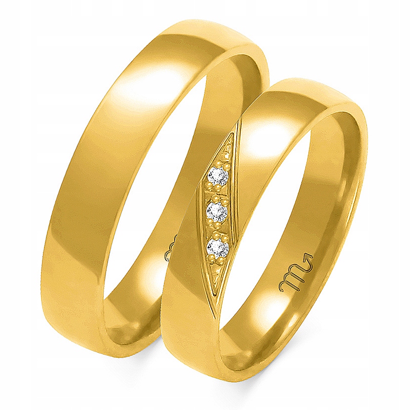 Zlaté krúžky 14k 4 mm Brylant ID A-146