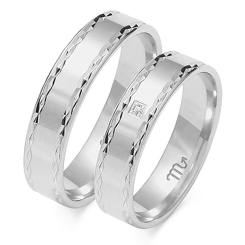 14K ZLATÉ PRSTENE 4 mm BRYLANT id O-100