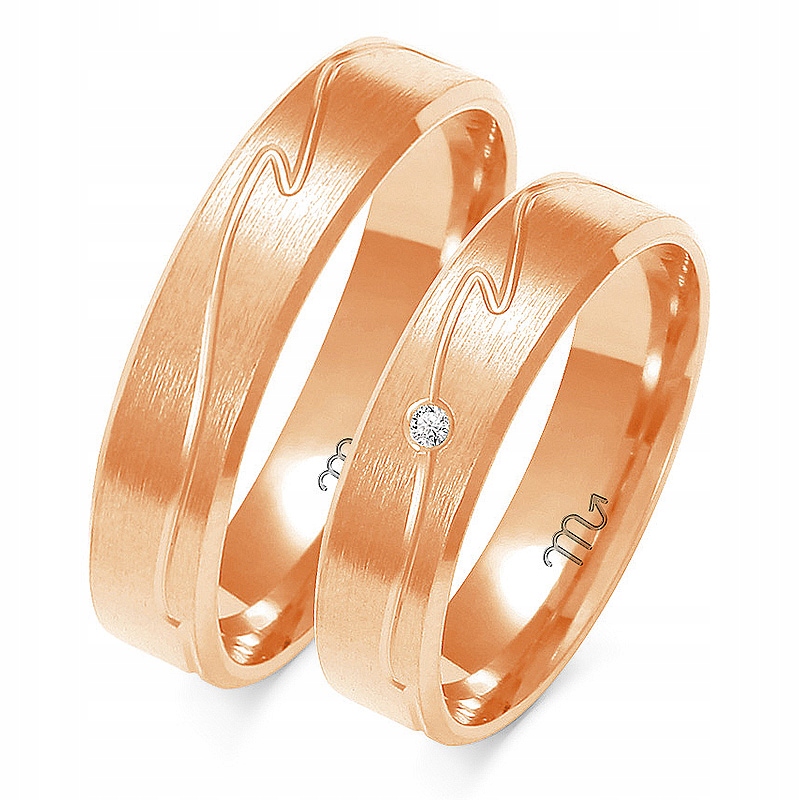 14K ZLATÉ PRSTENY 4 mm ZIRCONIA id A-135