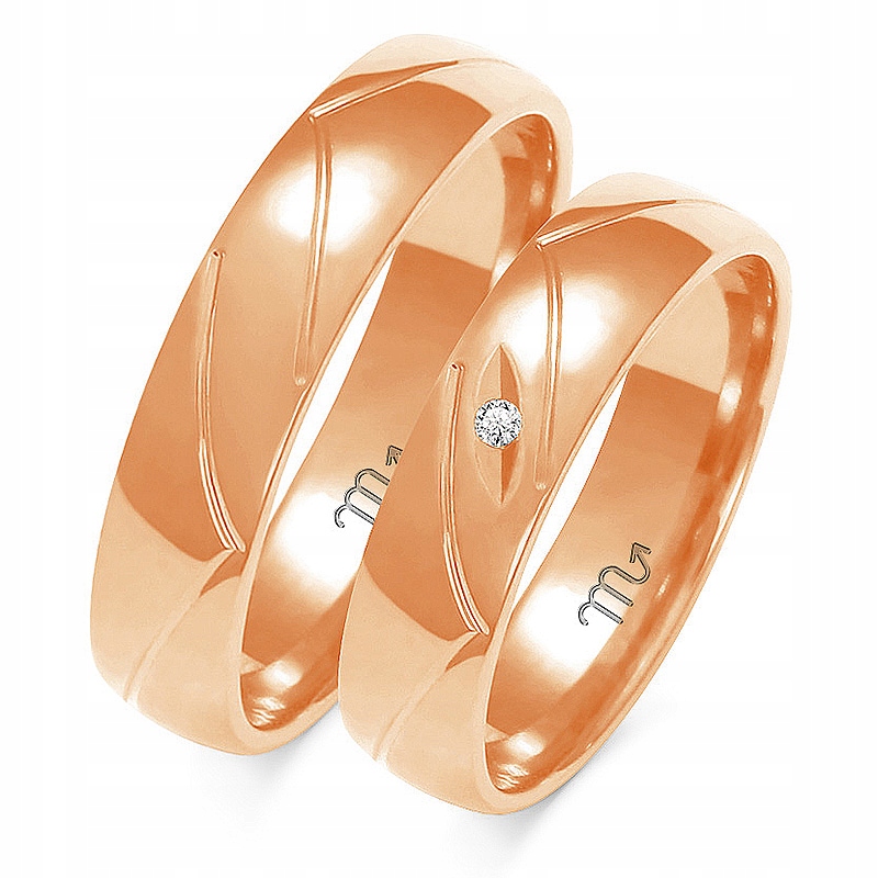 14K ZLATÉ PRSTENY 4 mm ZIRCONIA id A-138