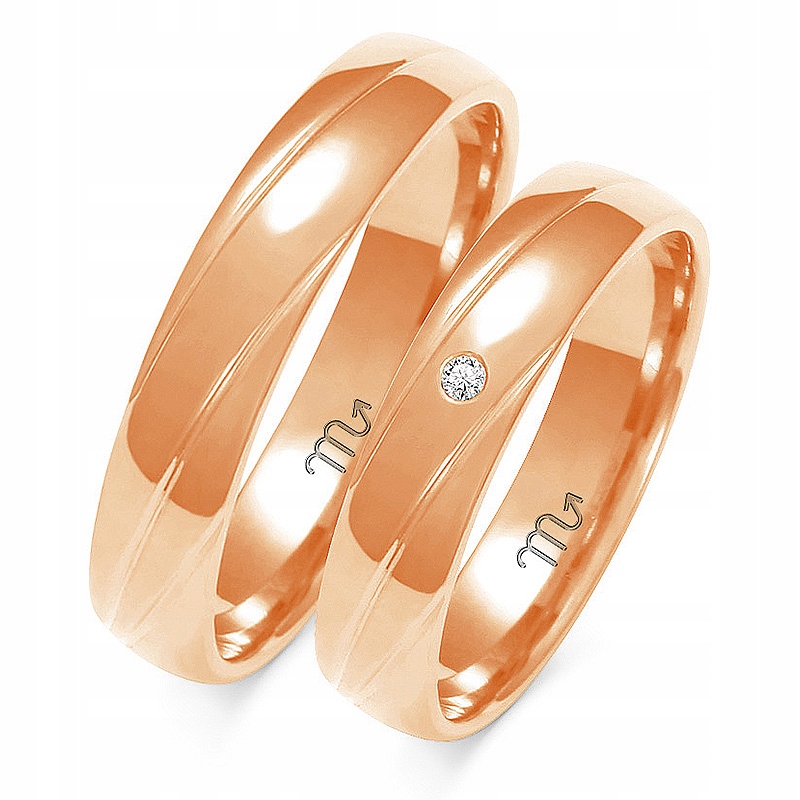 14K ZLATÉ PRSTENY 4 mm ZIRCONIA id A-139