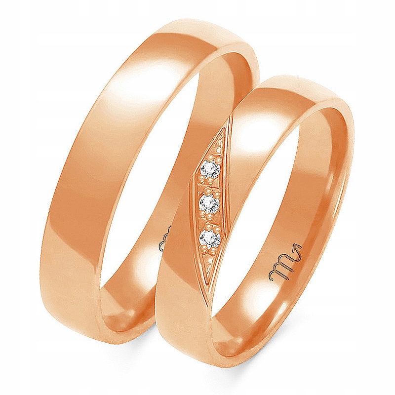 14K ZLATÉ PRSTENE 4 mm ZIRKÓNIA id A-146