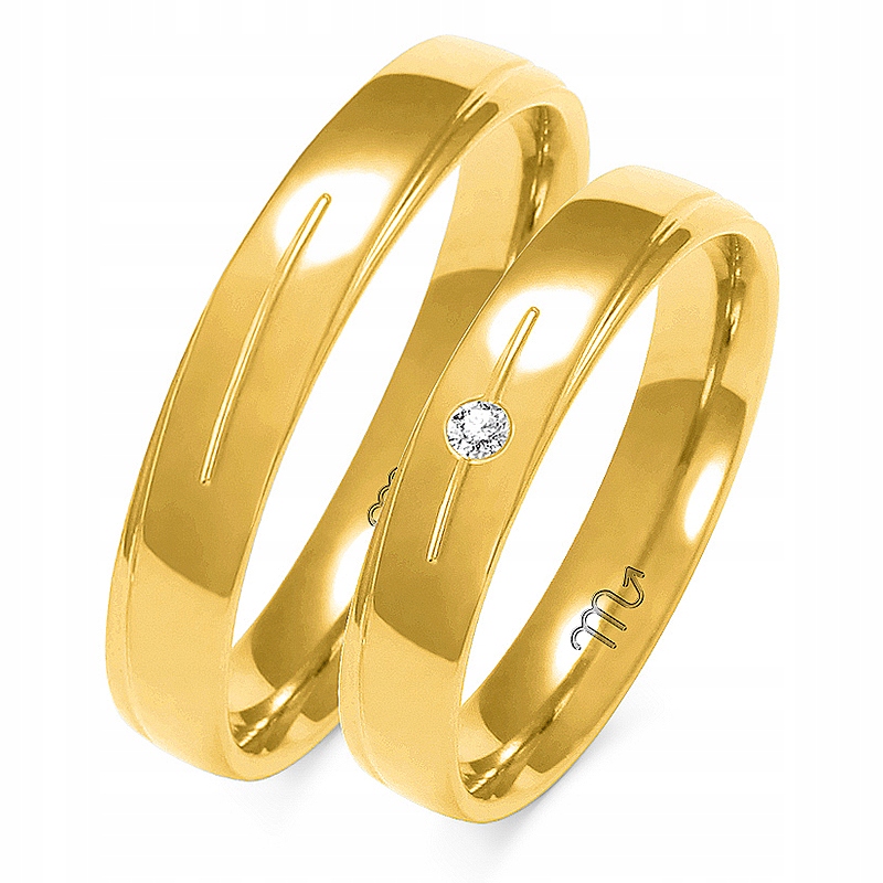 14K ZLATÉ PRSTENE 4 mm ZIRKÓNIA id A-155