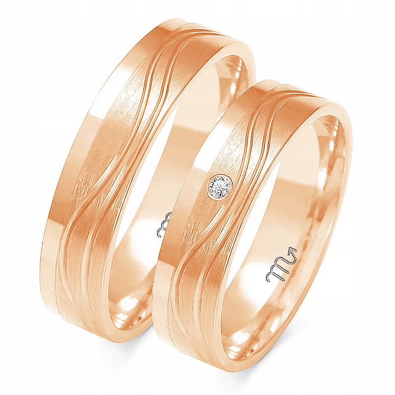 14K ZLATÉ PRSTENY 4 mm ZIRCONIA id A-223