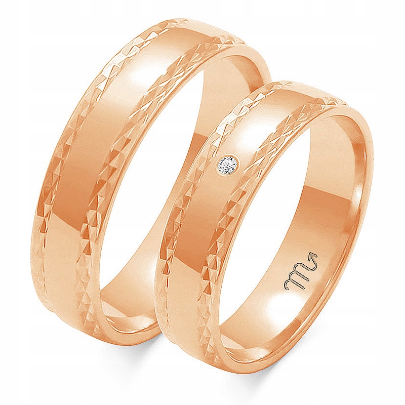14K ZLATÉ PRSTENE 4 mm ZIRKÓNIA id O-104