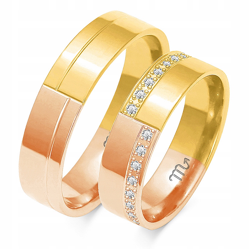14K zlato 5,5 mm BRYLANT id OE-42