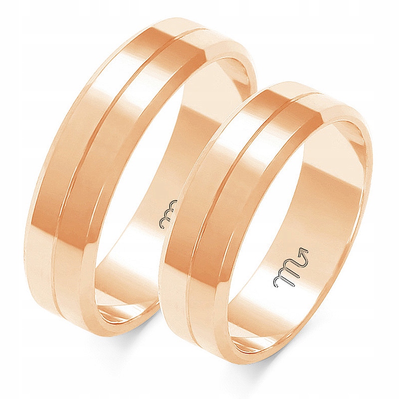 14K zlaté svadobné pásky 5,5 mm id A-213