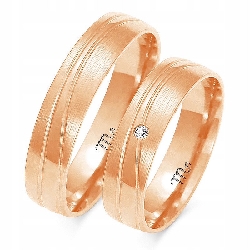 14K ZLATÉ PRSTENE 5 mm BRYLANT id A-150
