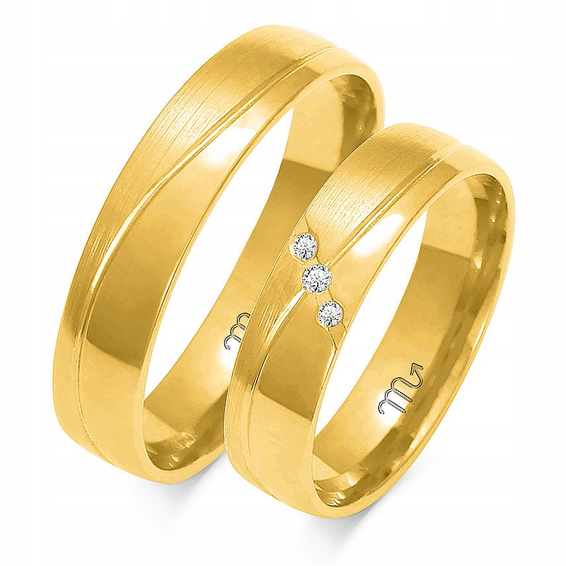 14K ZLATÉ PRSTENE 5 mm BRYLANT id A-215