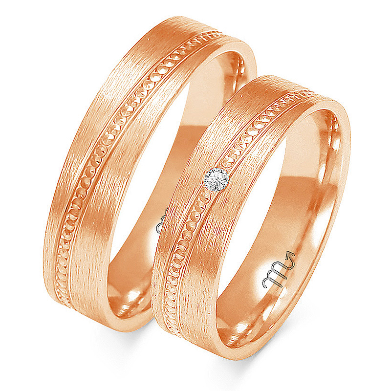 14K ZLATÉ PRSTENY 5 mm ZIRCONIA id A-130