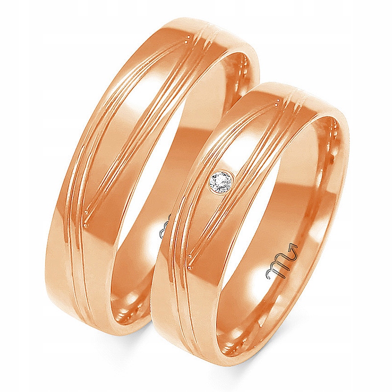 14K ZLATÉ PRSTENY 5 mm ZIRCONIA id A-142
