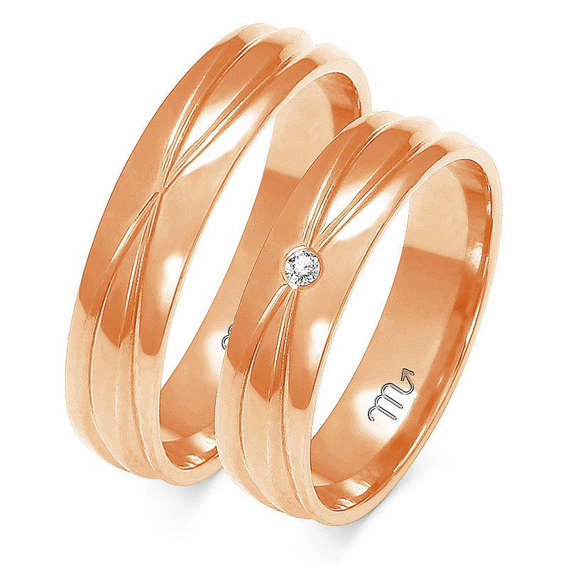 14K ZLATÉ PRSTENY 5 mm ZIRCONIA id A-143
